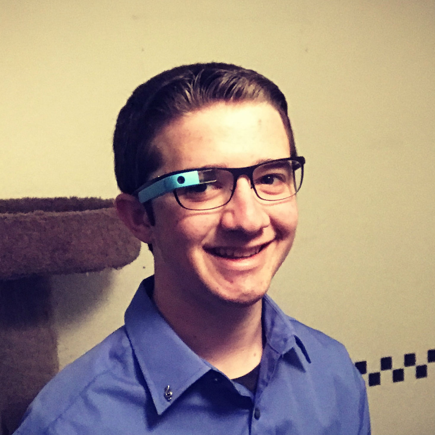 Picture of Cristian Mendoza Wearing Google Glasses