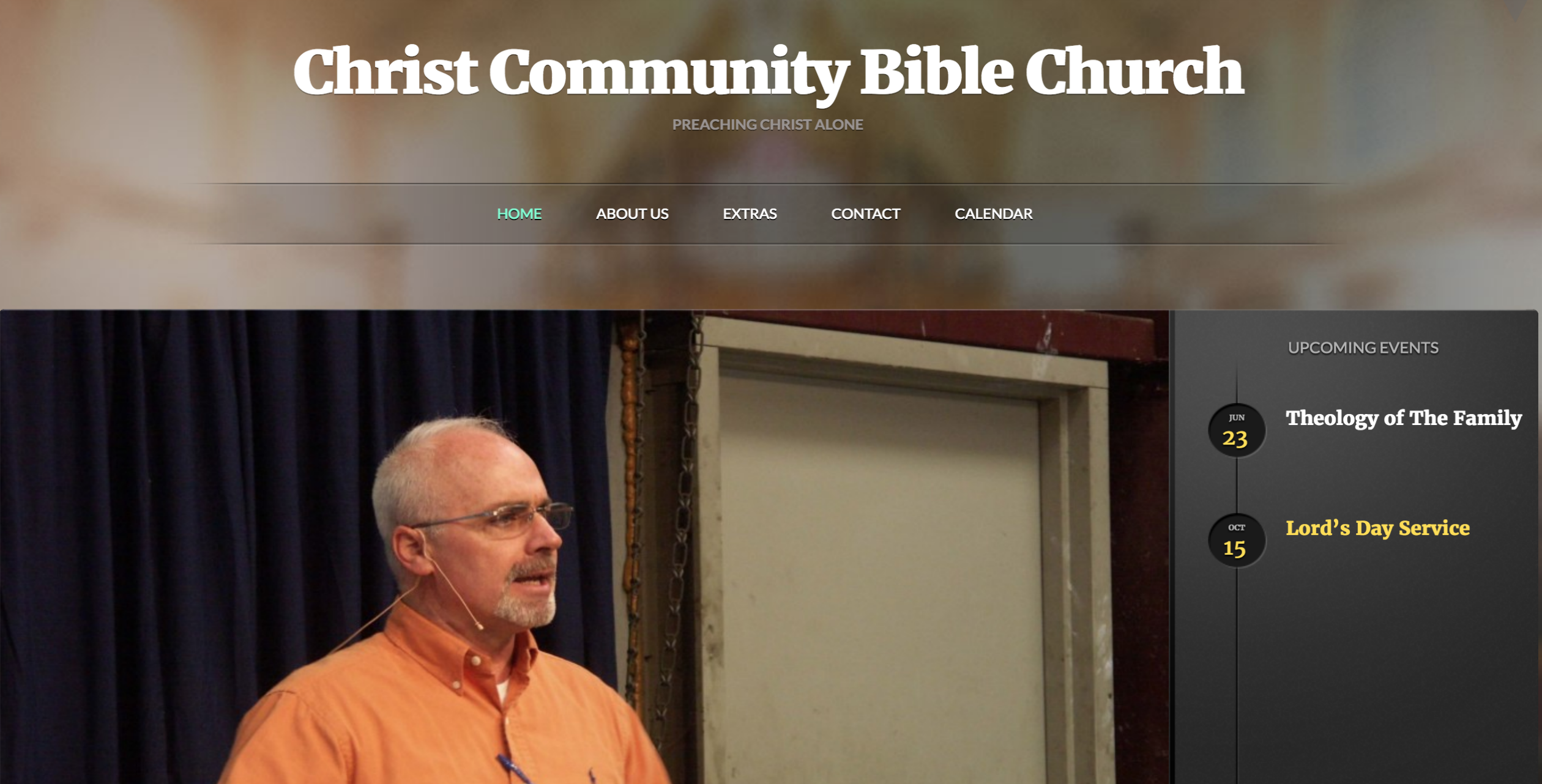 Picture of Church Website With Pastor Michael Cox